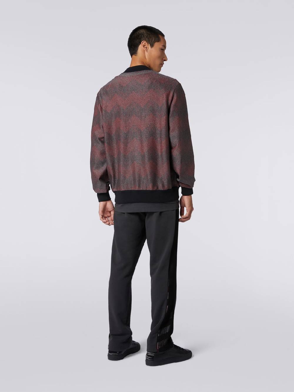 M Missoni Bomber in misto cotone zig zag in collaborazione con Mike Maignan Online