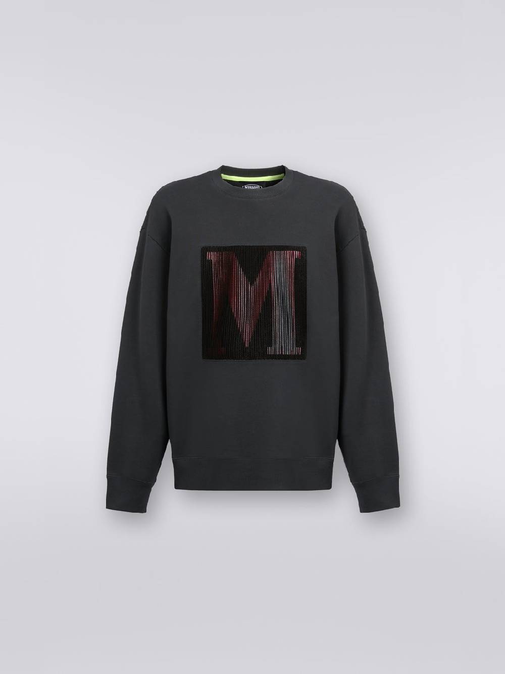 M Missoni Felpa girocollo in cotone con macro-logo in collaborazione con Mike Maignan In Vendita