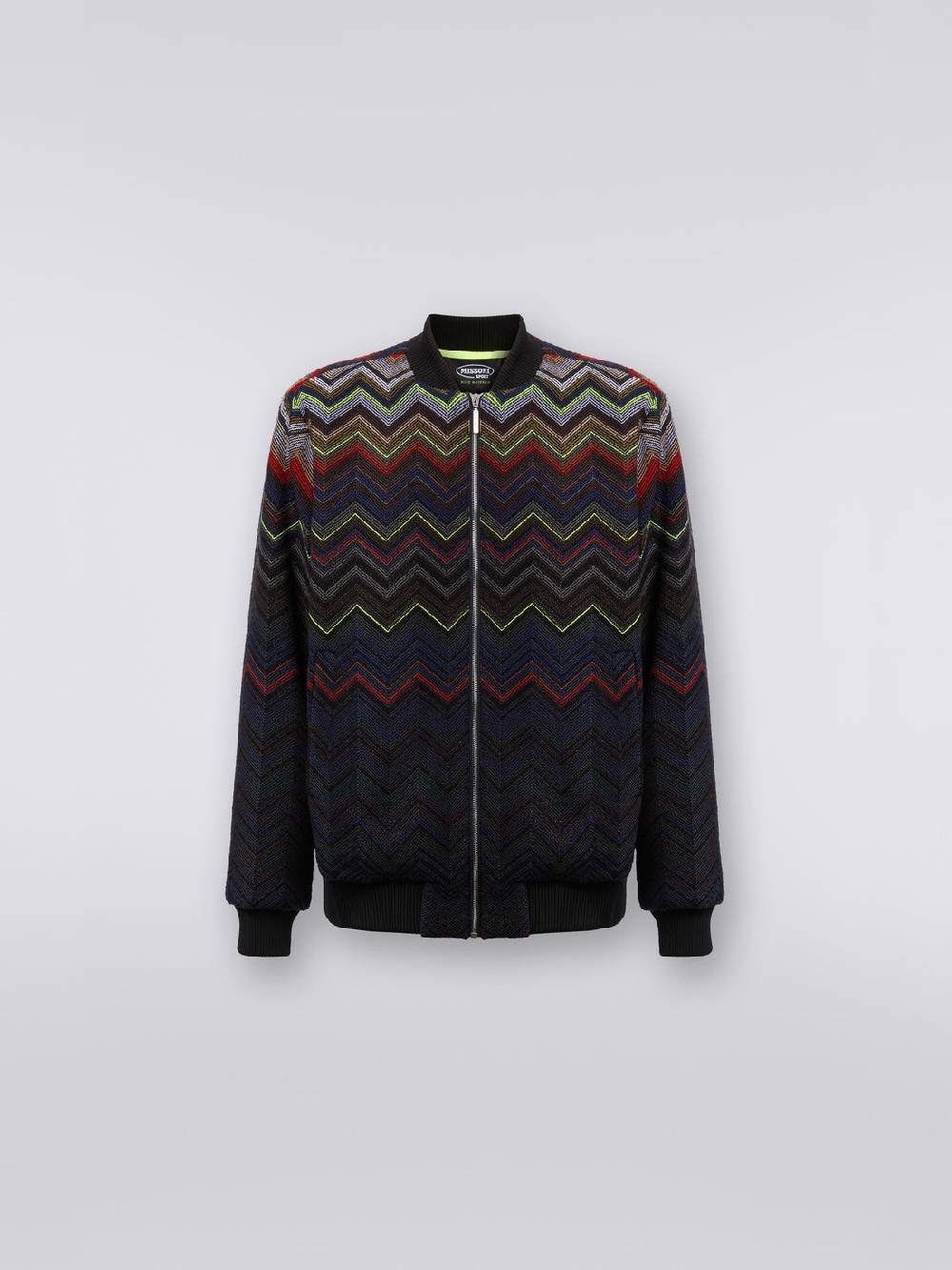 M Missoni Bomber in misto lana e cotone chevron in collaborazione con Mike Maignan Saldi