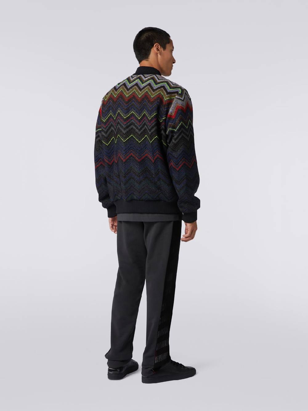 M Missoni Bomber in misto lana e cotone chevron in collaborazione con Mike Maignan Saldi