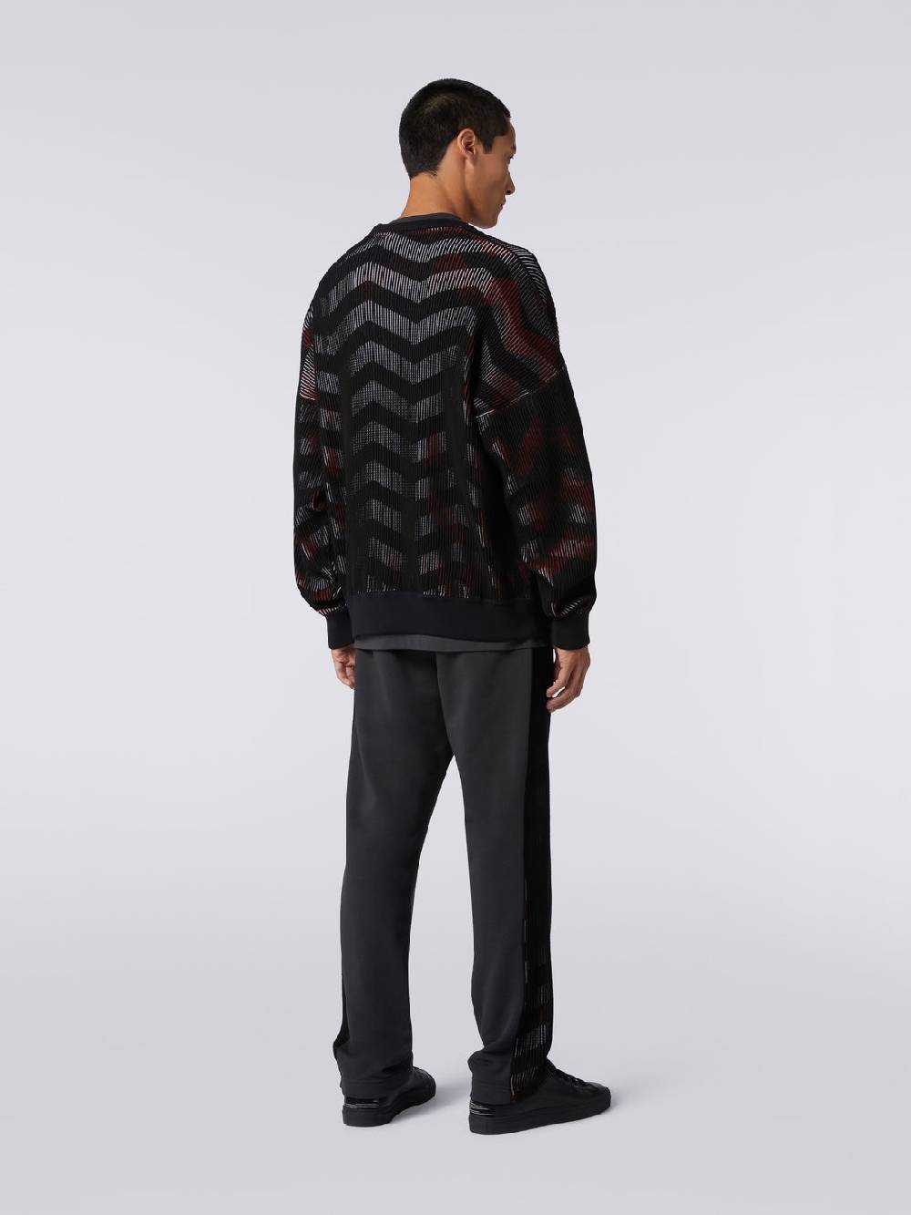 M Missoni Maglione girocollo in misto cotone chevron in collaborazione con Mike Maignan Offerte