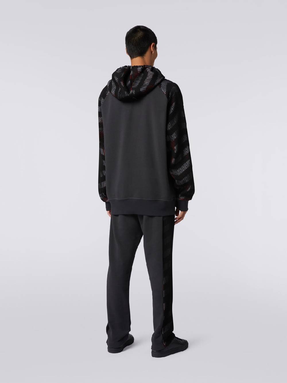 M Missoni Felpa con cappuccio in jersey con inserti in maglia in collaborazione con Mike Maignan Vendita Calda