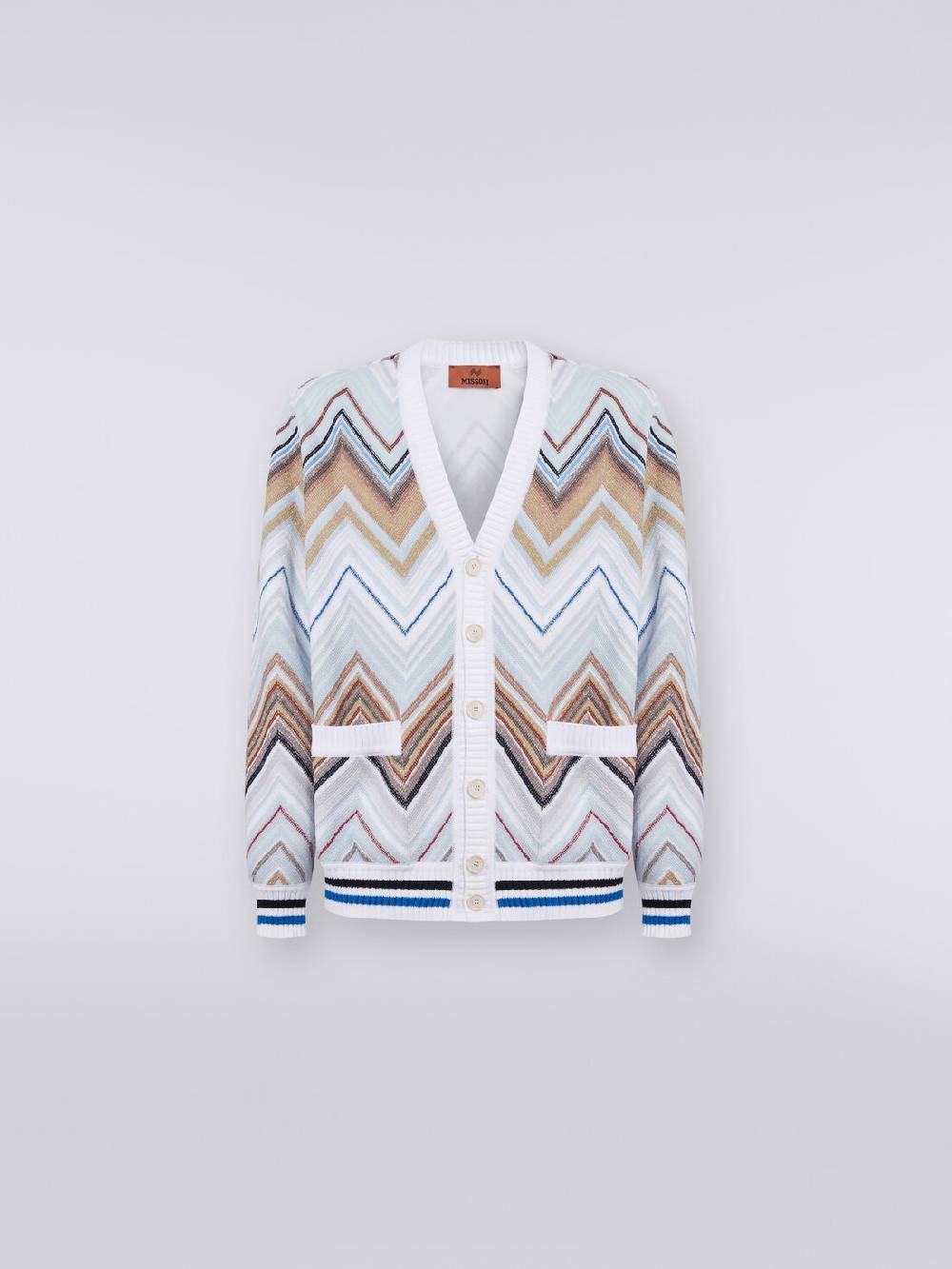 M Missoni Cardigan in misto cotone chevron Saldi Di Fabbrica