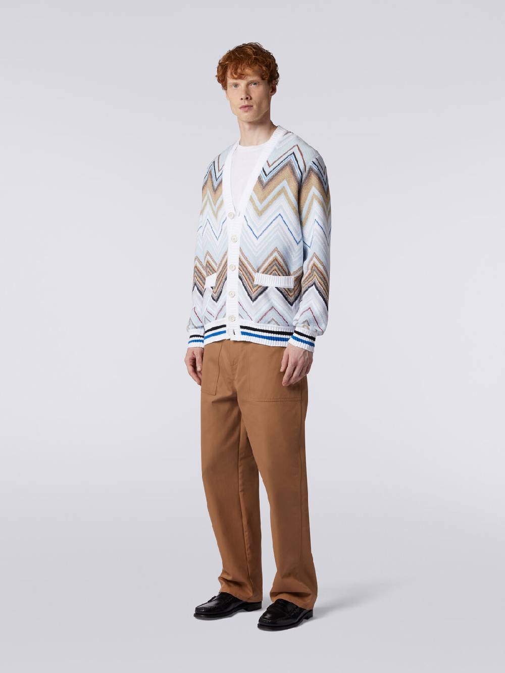 M Missoni Cardigan in misto cotone chevron Saldi Di Fabbrica