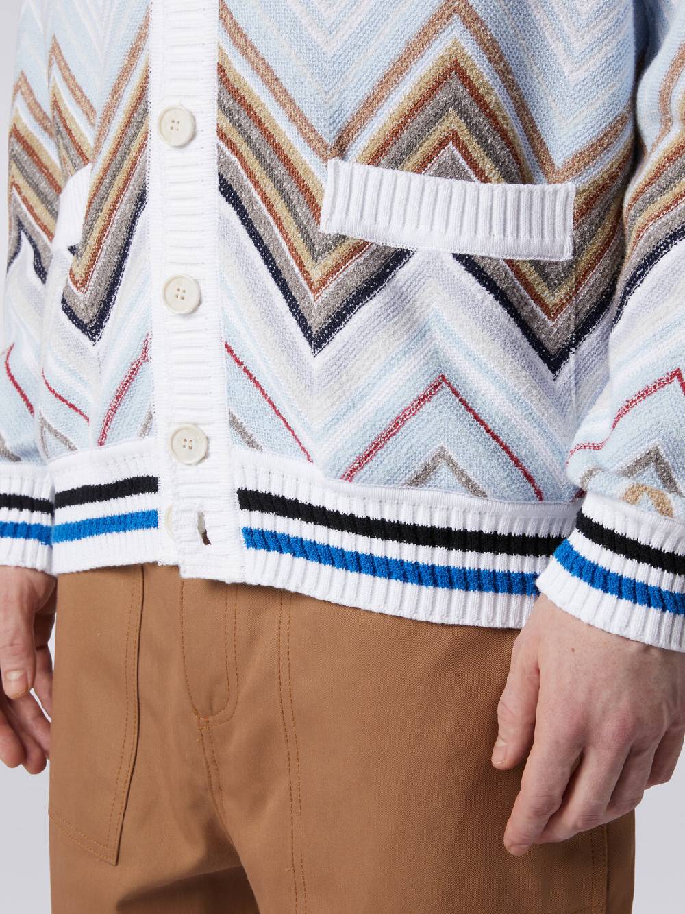 M Missoni Cardigan in misto cotone chevron Saldi Di Fabbrica