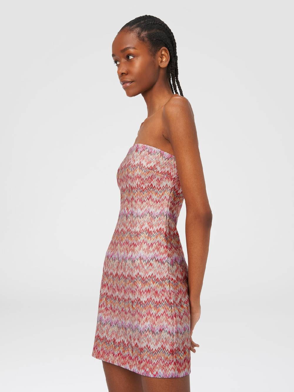 M Missoni Mini-abito in viscosa lamé chevron Offerta speciale