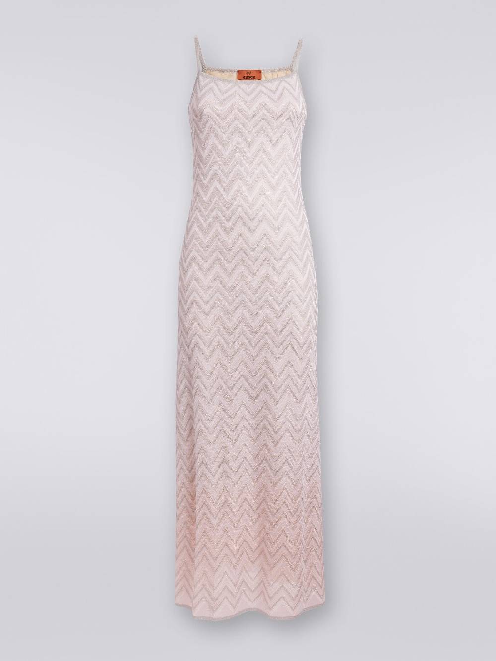 M Missoni Abito lungo senza maniche in viscosa lamé zig zag Grande vendita
