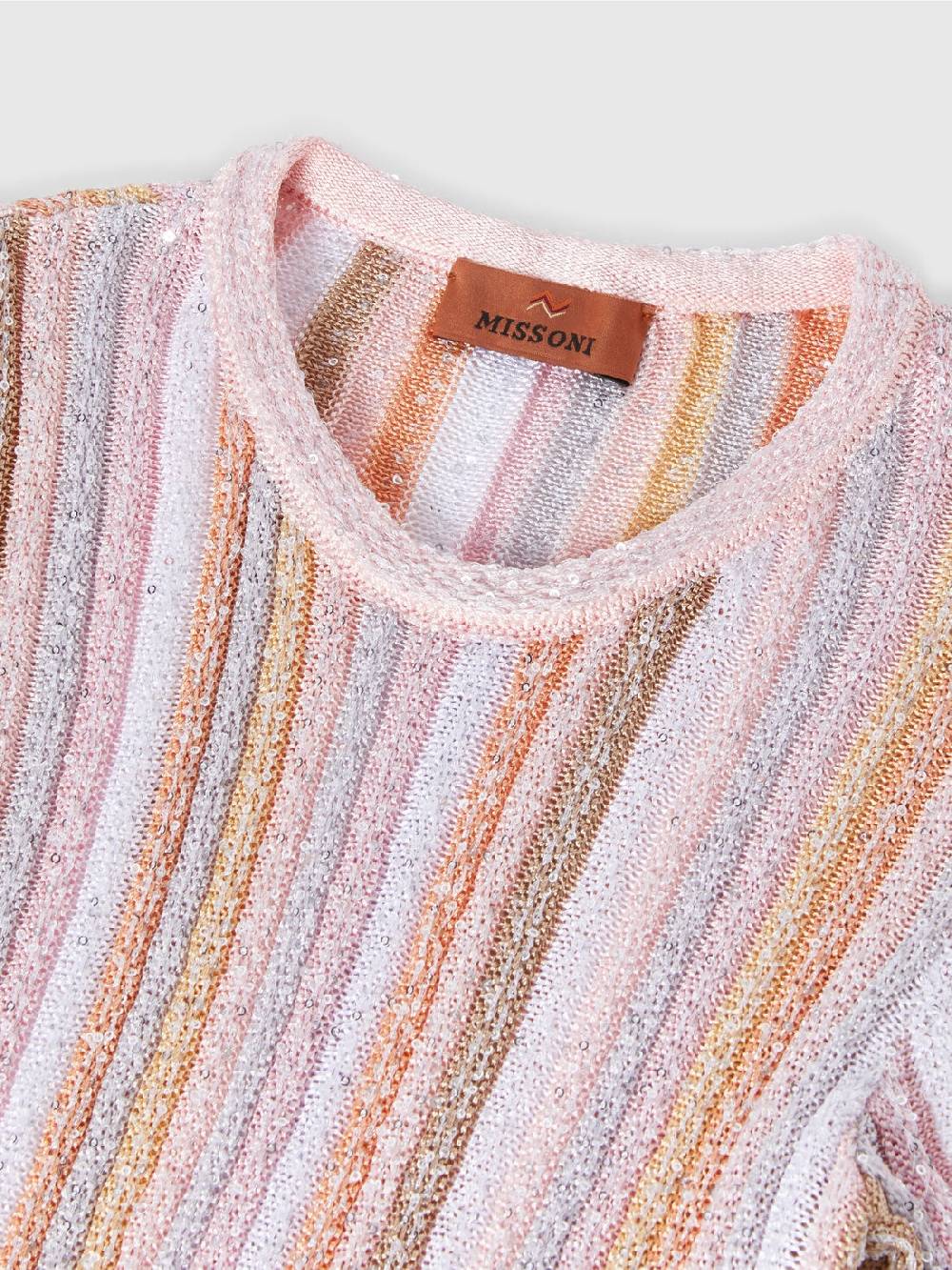 M Missoni Abito a maniche corte in maglia di viscosa plissée Offerta esclusiva