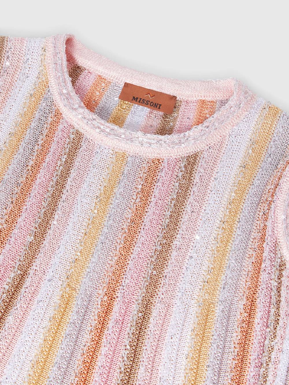M Missoni Top senza maniche in maglia di viscosa plissée con paillettes Black Friday
