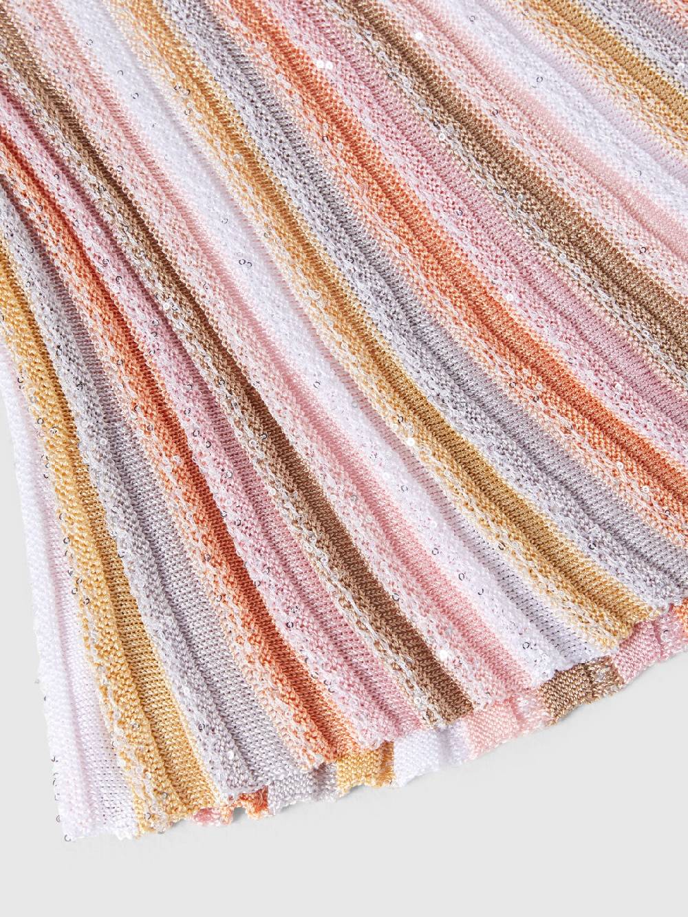 M Missoni Top senza maniche in maglia di viscosa plissée con paillettes Black Friday