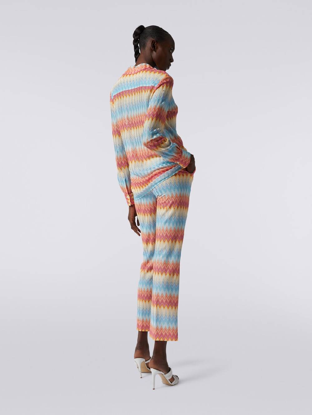 M Missoni Pantaloni capri in viscosa chevron Online Outlet