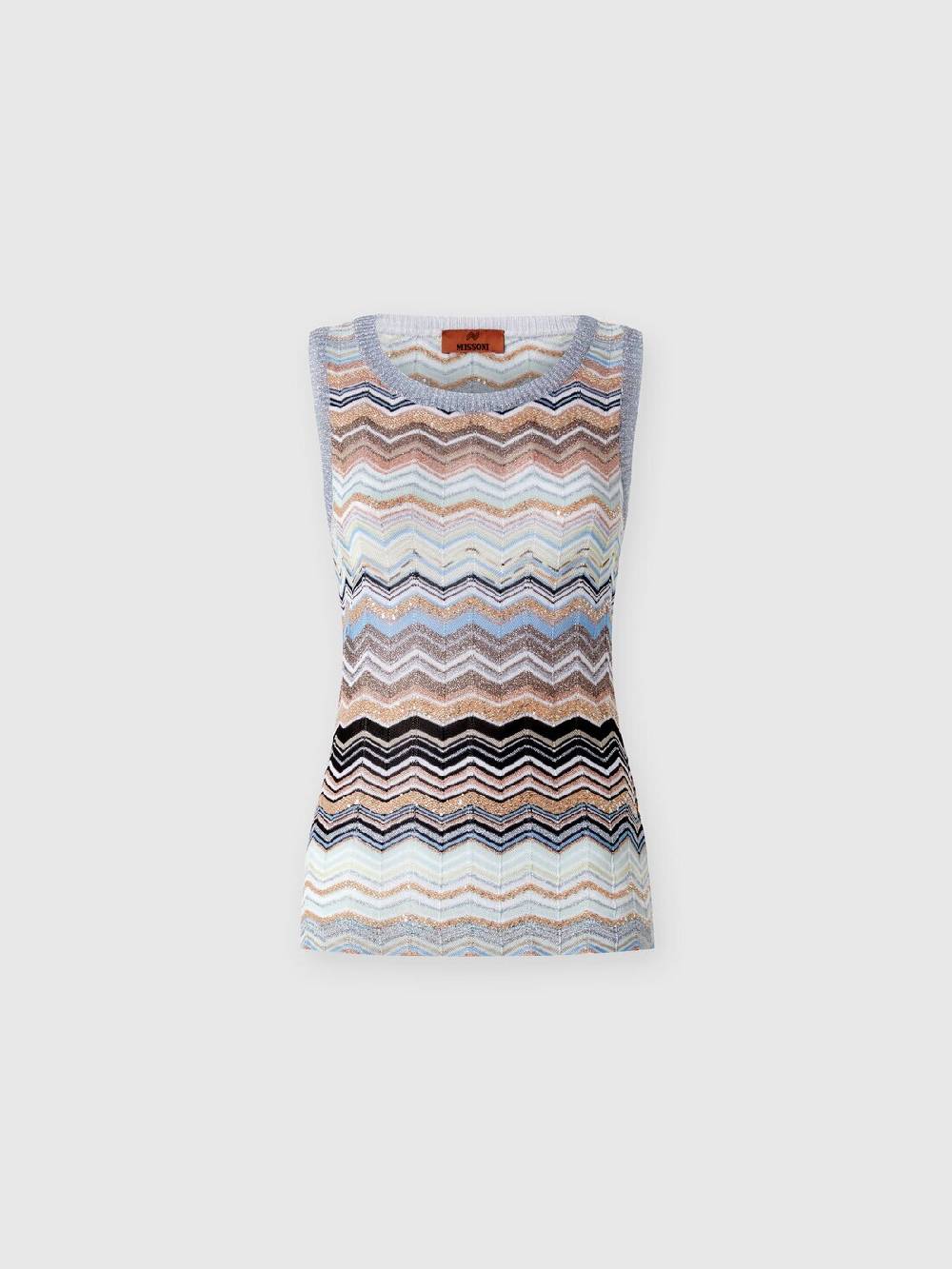 M Missoni Top in maglia chevron lamé con paillettes Offerta temporanea