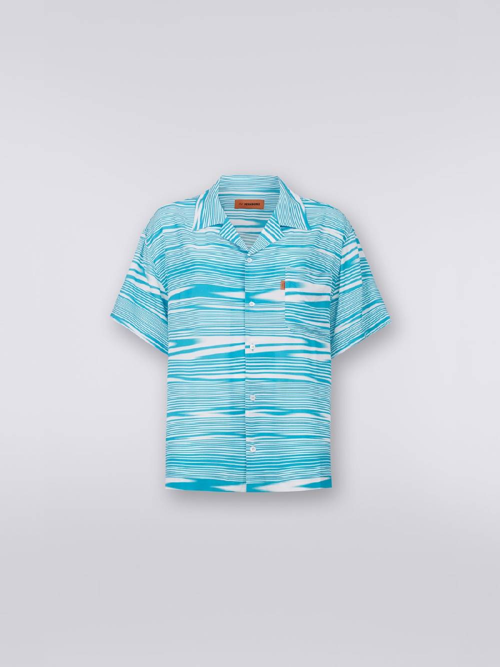 M Missoni Camicia a maniche corte modello bowling in viscosa