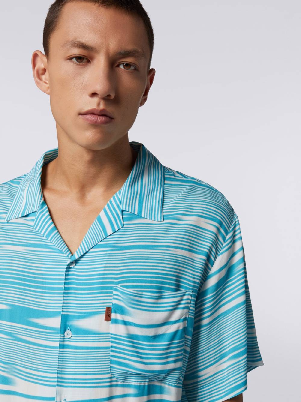 M Missoni Camicia a maniche corte modello bowling in viscosa Comprane uno, ottenene uno gratis