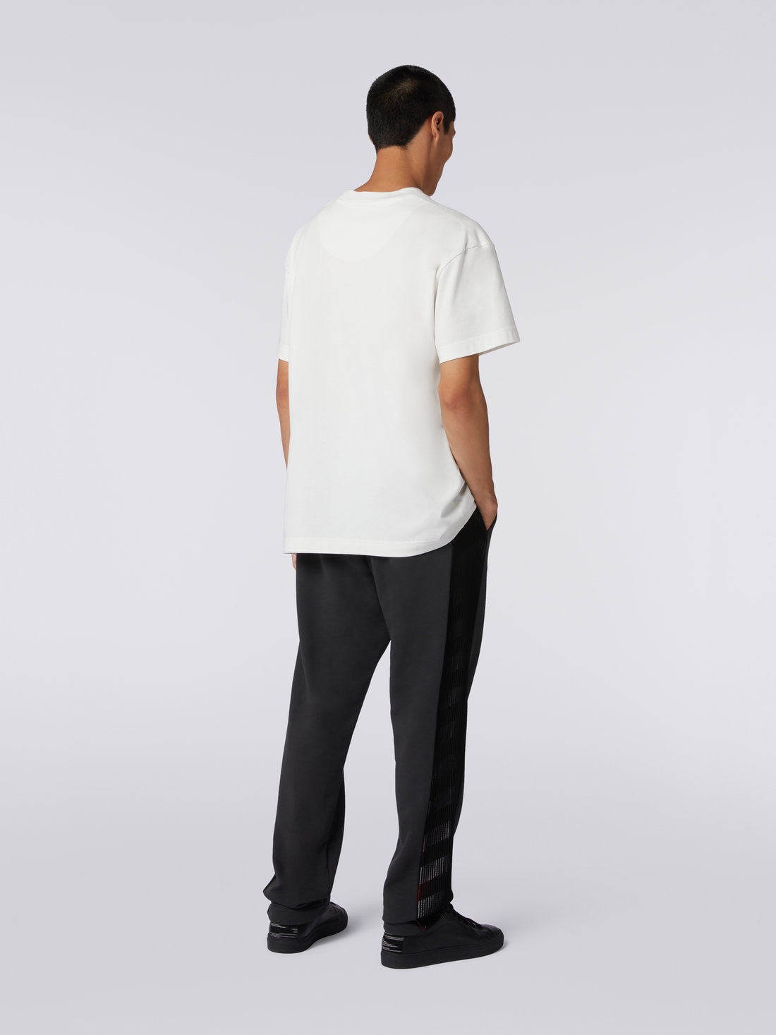 M Missoni Pantaloni sportivi in cotone con inserto in maglia in collaborazione con Mike Maignan Enormi risparmi