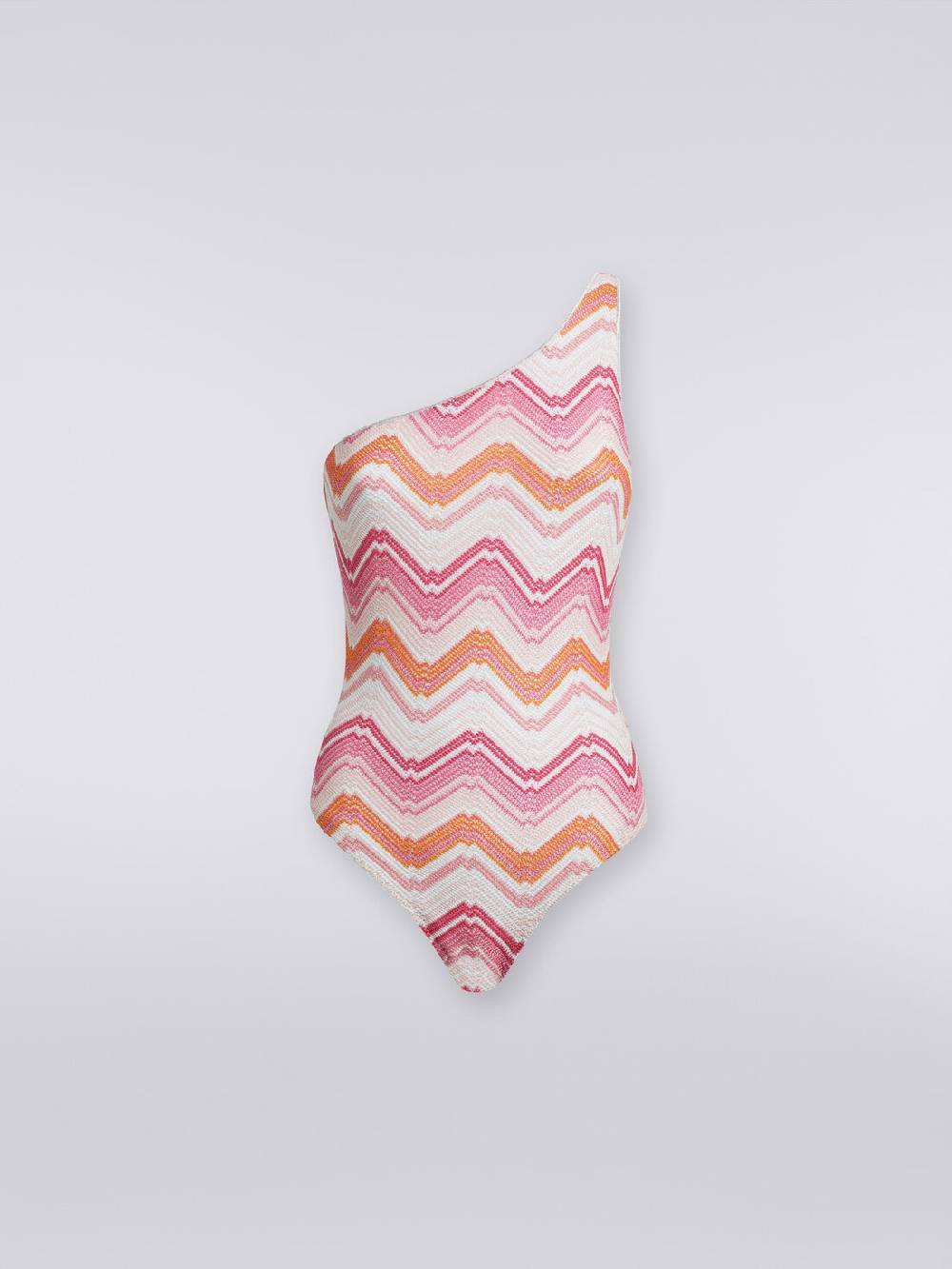 M Missoni Costume intero monospalla in crochet chevron con lurex Prezzo basso