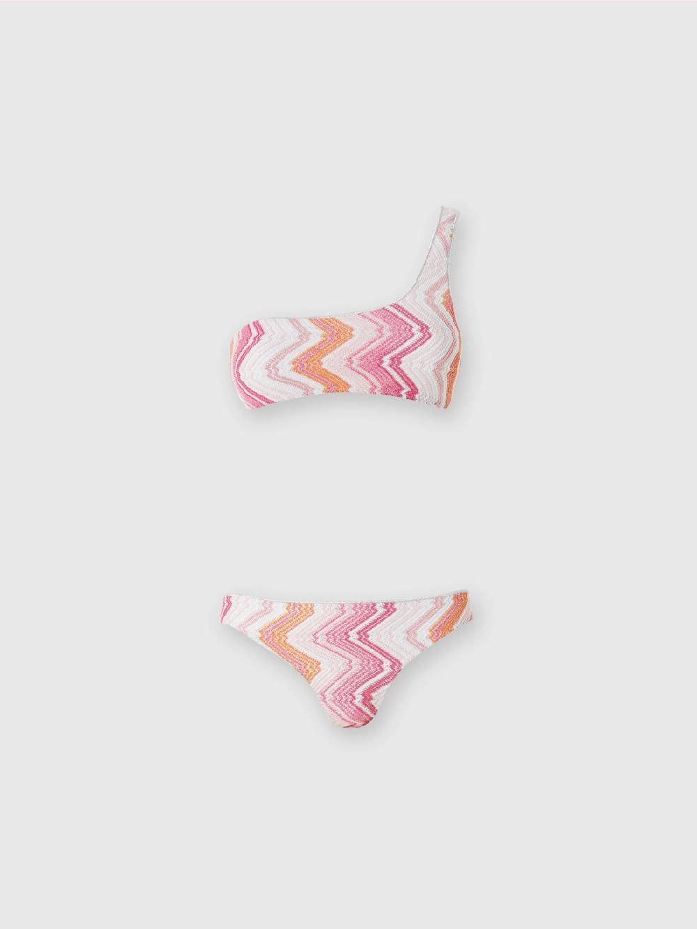 M Missoni Bikini monospalla in misto viscosa chevron con lurex Super Saving Price