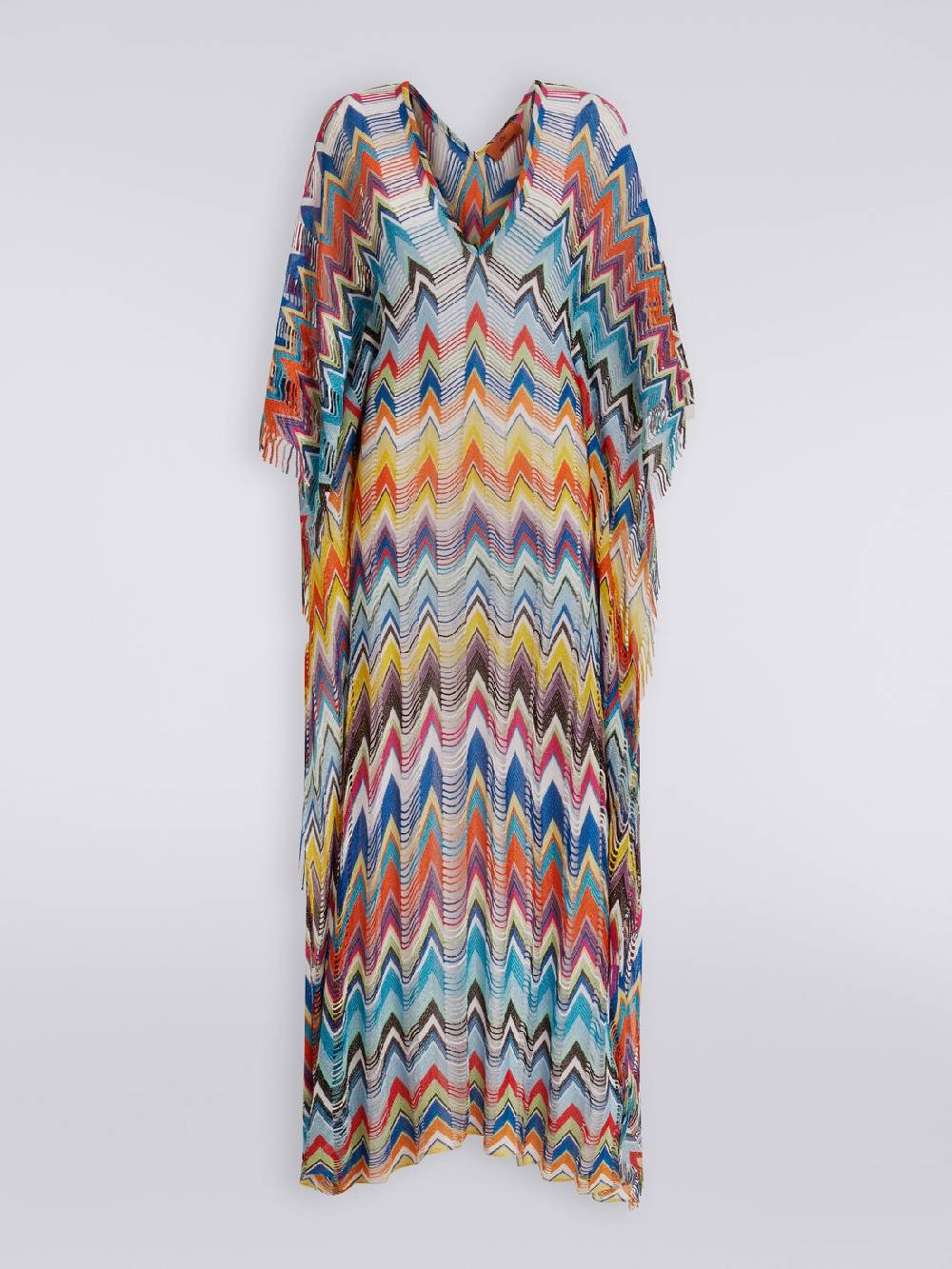 M Missoni Caftano copricostume lungo con frange e lurex Latest stili
