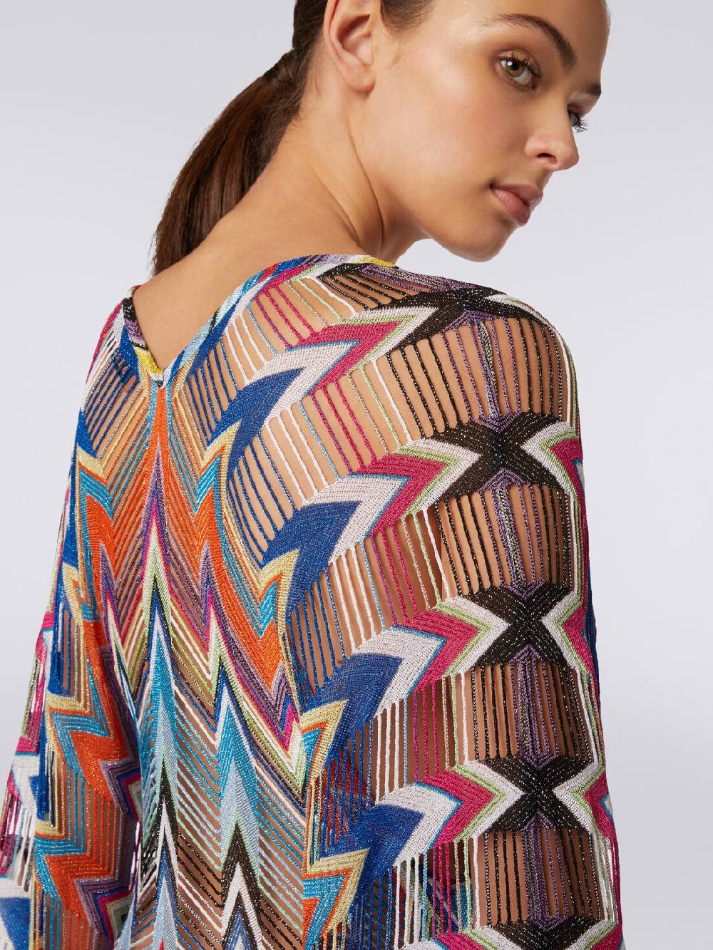M Missoni Caftano copricostume lungo con frange e lurex Latest stili