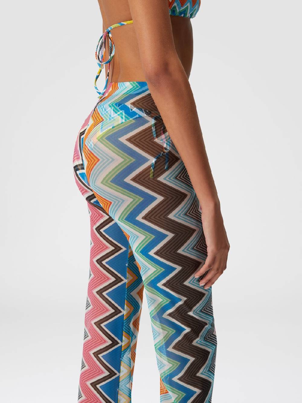 M Missoni Pantaloni copricostume in tulle stampa zig zag Ultimo giorno