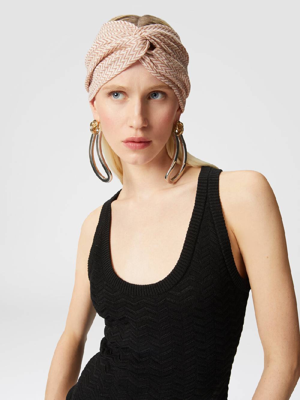 M Missoni Fascia in viscosa chevron con lamé Fino al 60% di sconto