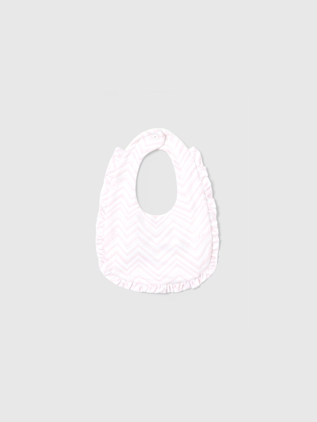 M Missoni Set tre pezzi con tutina, zuccotto e bavaglino in cotone con inserti zig zag Only for today