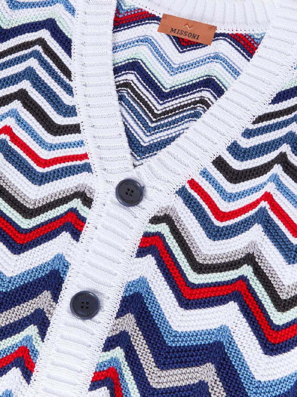 M Missoni Cardigan in maglia di cotone chevron Sostegno trimestrale