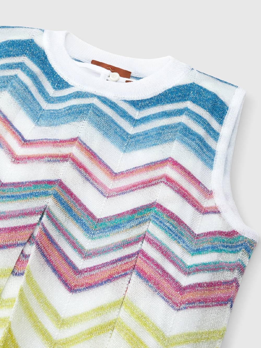 M Missoni Abito in maglia di misto viscosa zig zag con lamé Trasporto libero internazionale