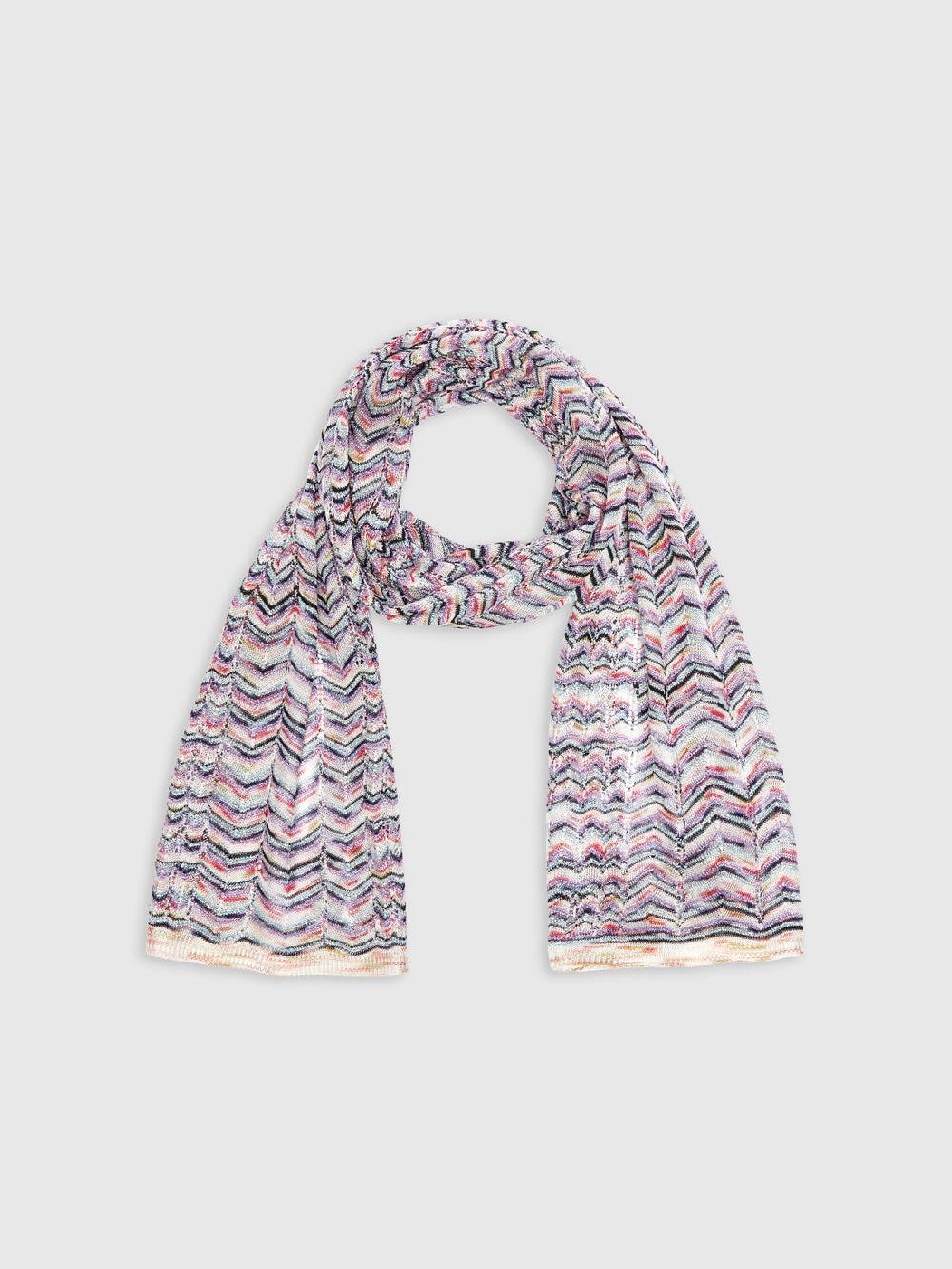 M Missoni Sciarpa in viscosa e cotone zig zag In vendita