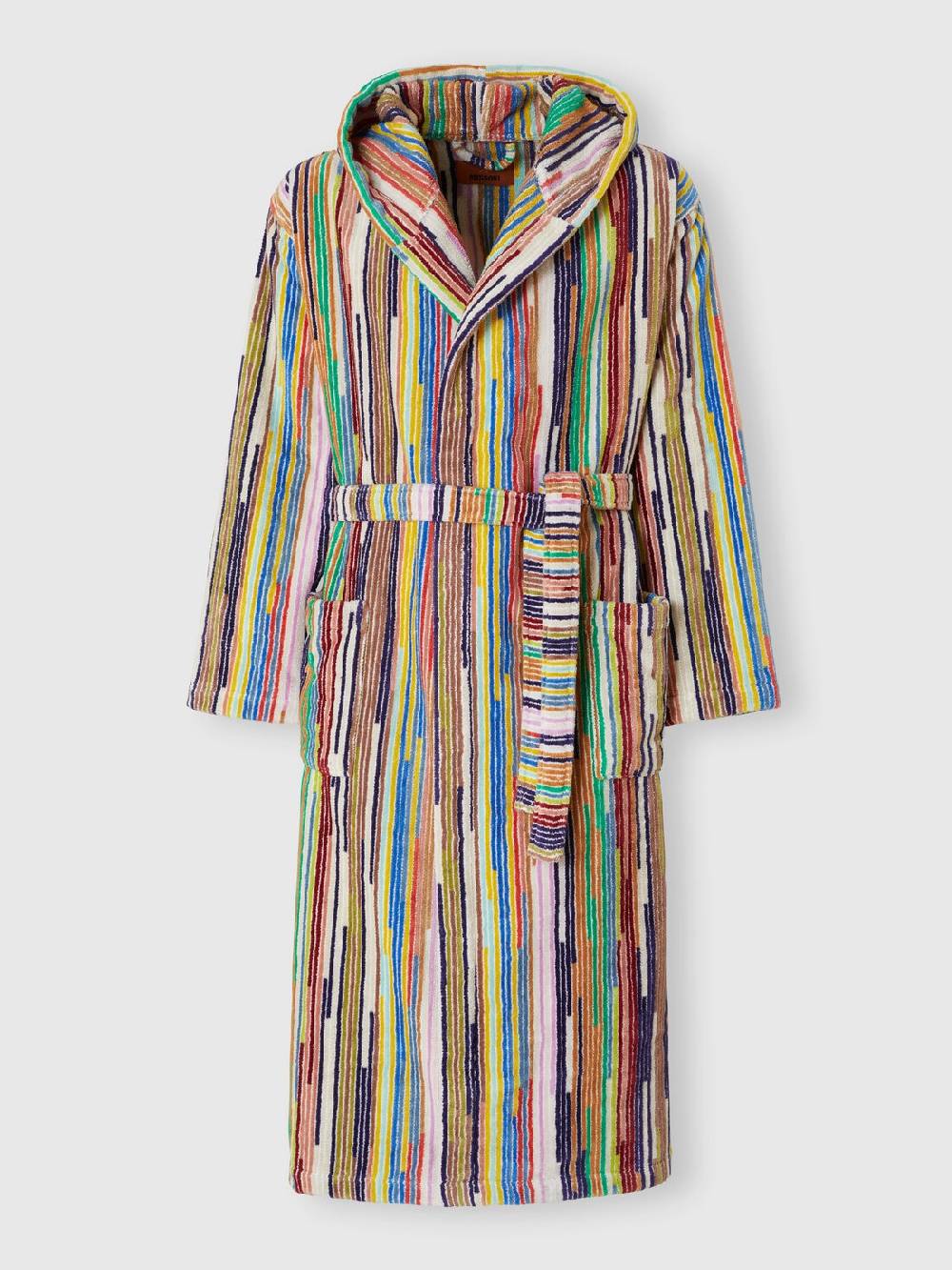 M Missoni Accappatoio Melody in spugna di cotone a righe verticali 2025