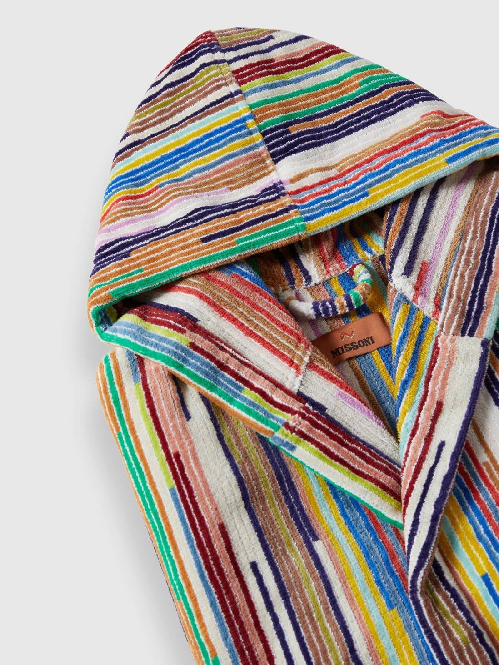 M Missoni Accappatoio Melody in spugna di cotone a righe verticali 2025