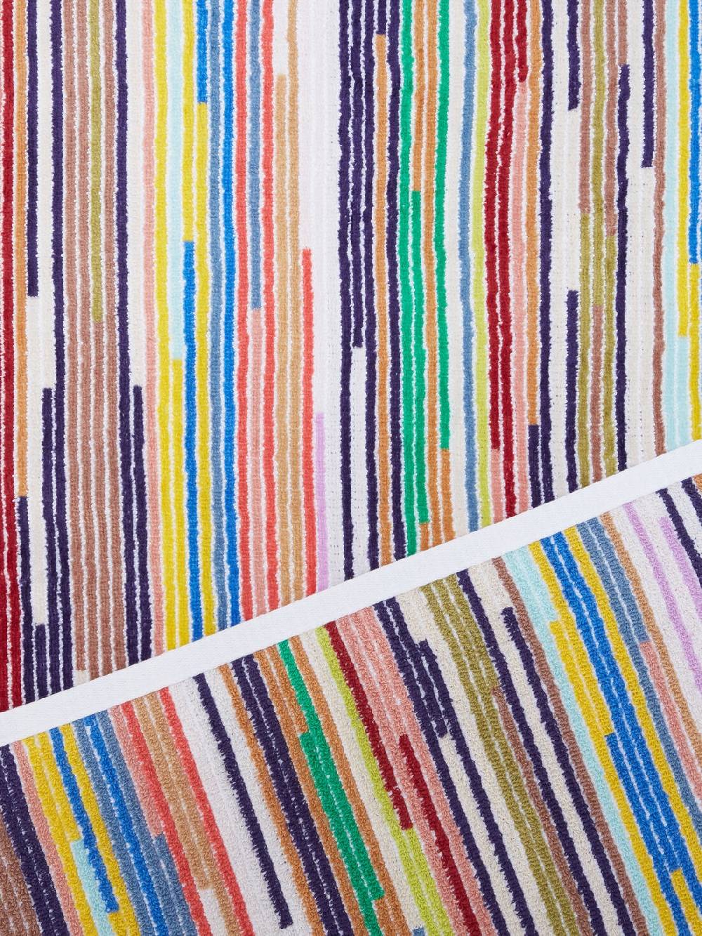 M Missoni Set 2 pezzi di asciugamani da bagno Melody in spugna di cotone fiammata Italy