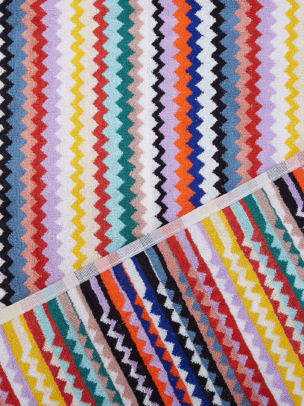M Missoni Set 5 pezzi di asciugamani da bagno Riverbero in spugna di cotone zig zag In Linea