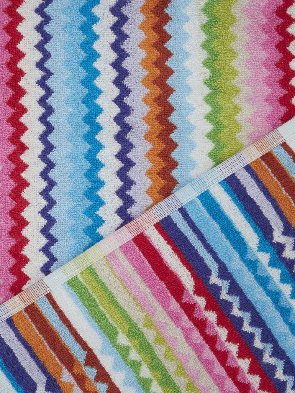 M Missoni Set 5 pezzi di asciugamani da bagno Riverbero in spugna di cotone zig zag Nuovo