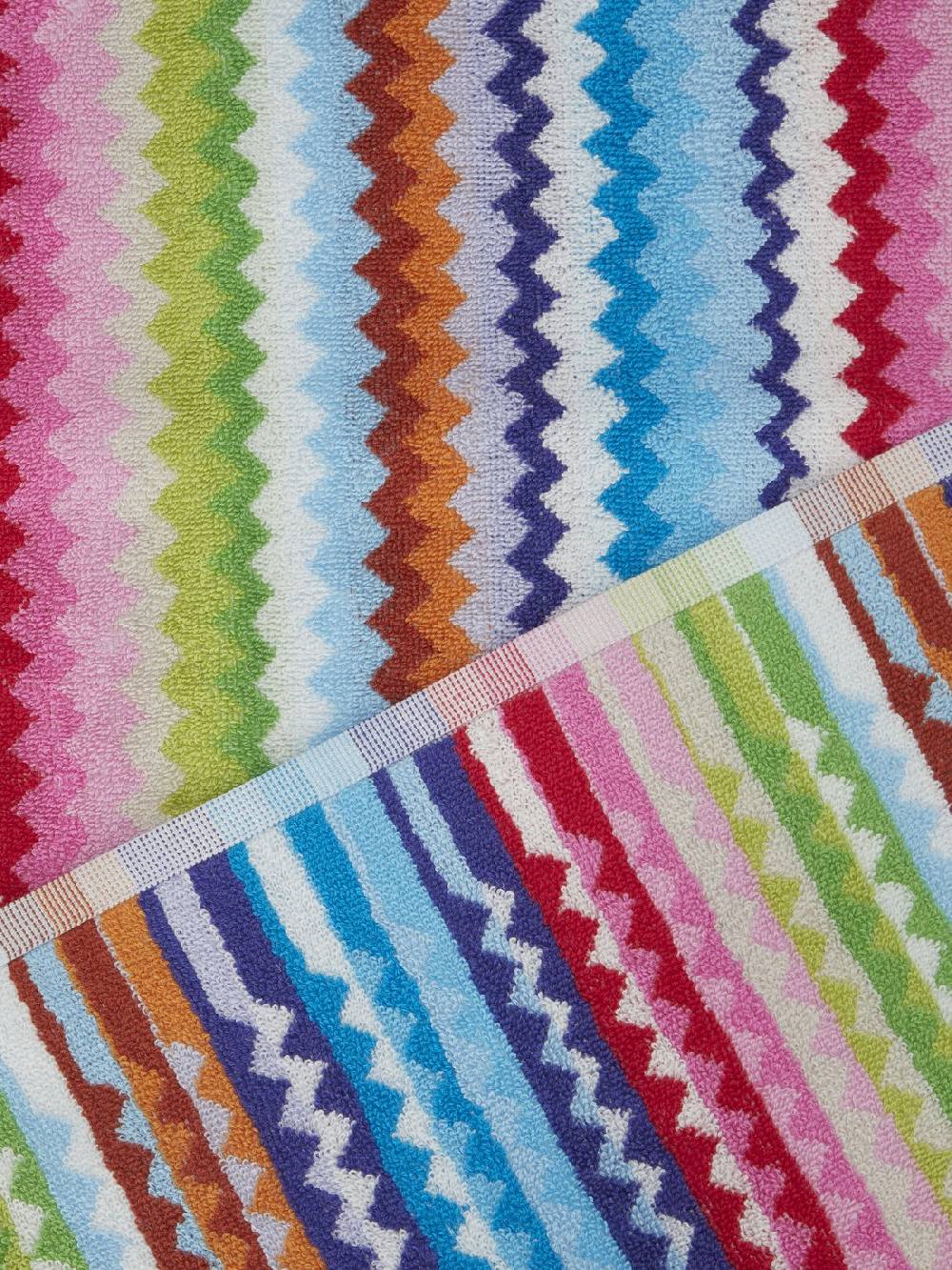M Missoni Set 2 pezzi di asciugamani da bagno Riverbero in spugna di cotone zig zag Qualità