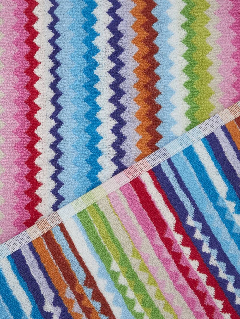 M Missoni Set 3 pezzi di asciugamani da bagno Riverbero in spugna di cotone zig zag Vendita