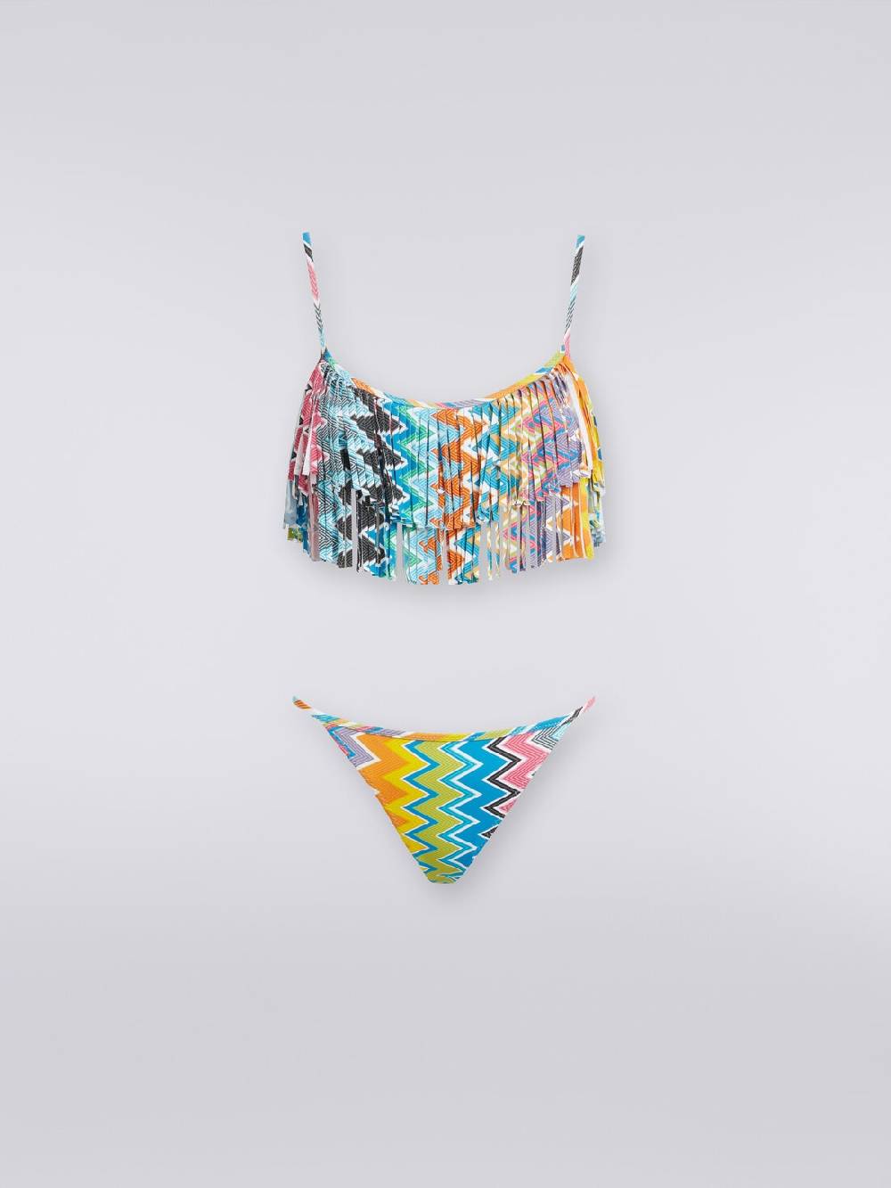 M Missoni Bikini in tessuto stretch stampato con top frange Soddisfazione Garantita