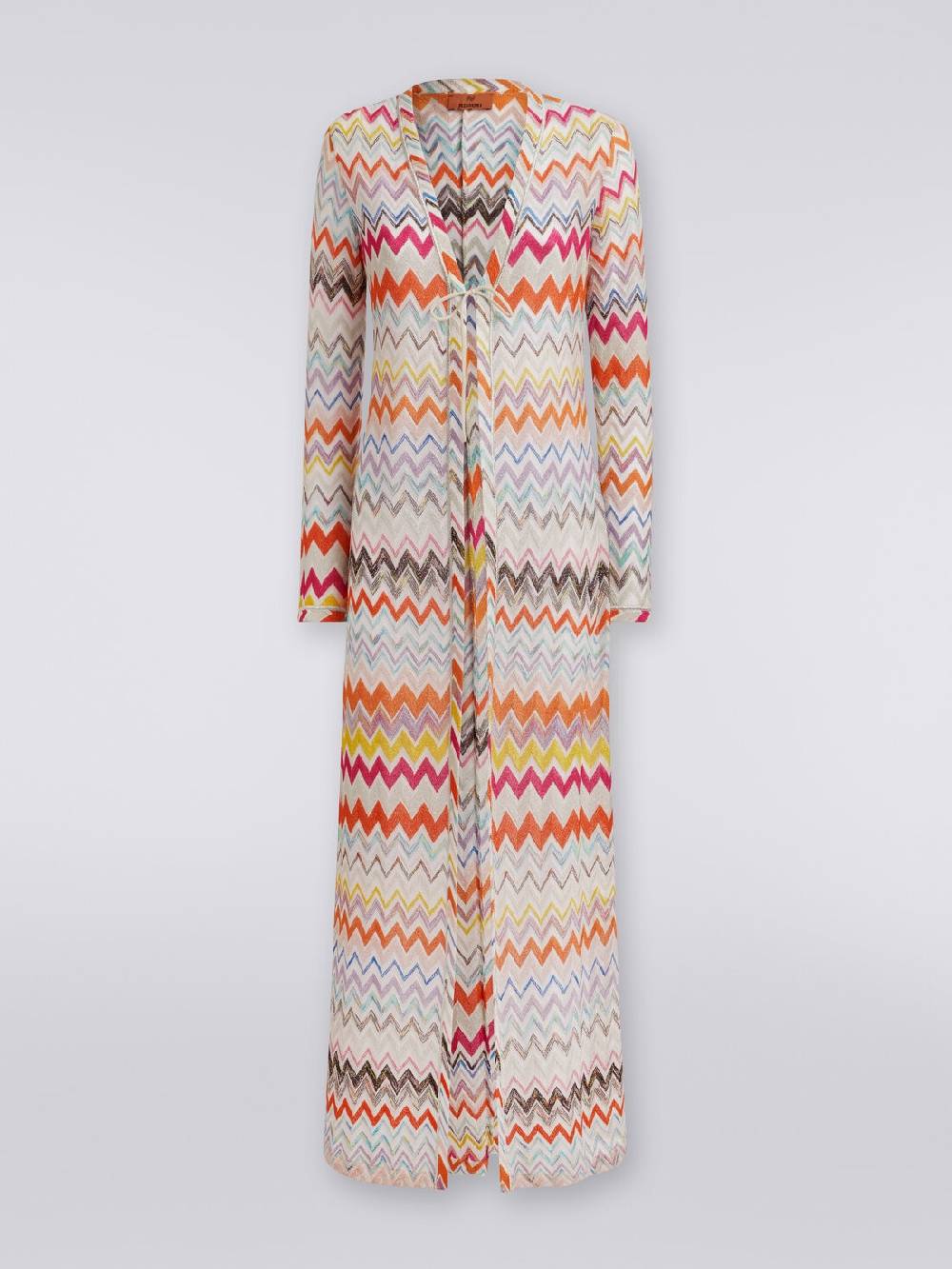 M Missoni Cardigan copricostume lungo con motivo zig zag e lurex Promozione Limitata