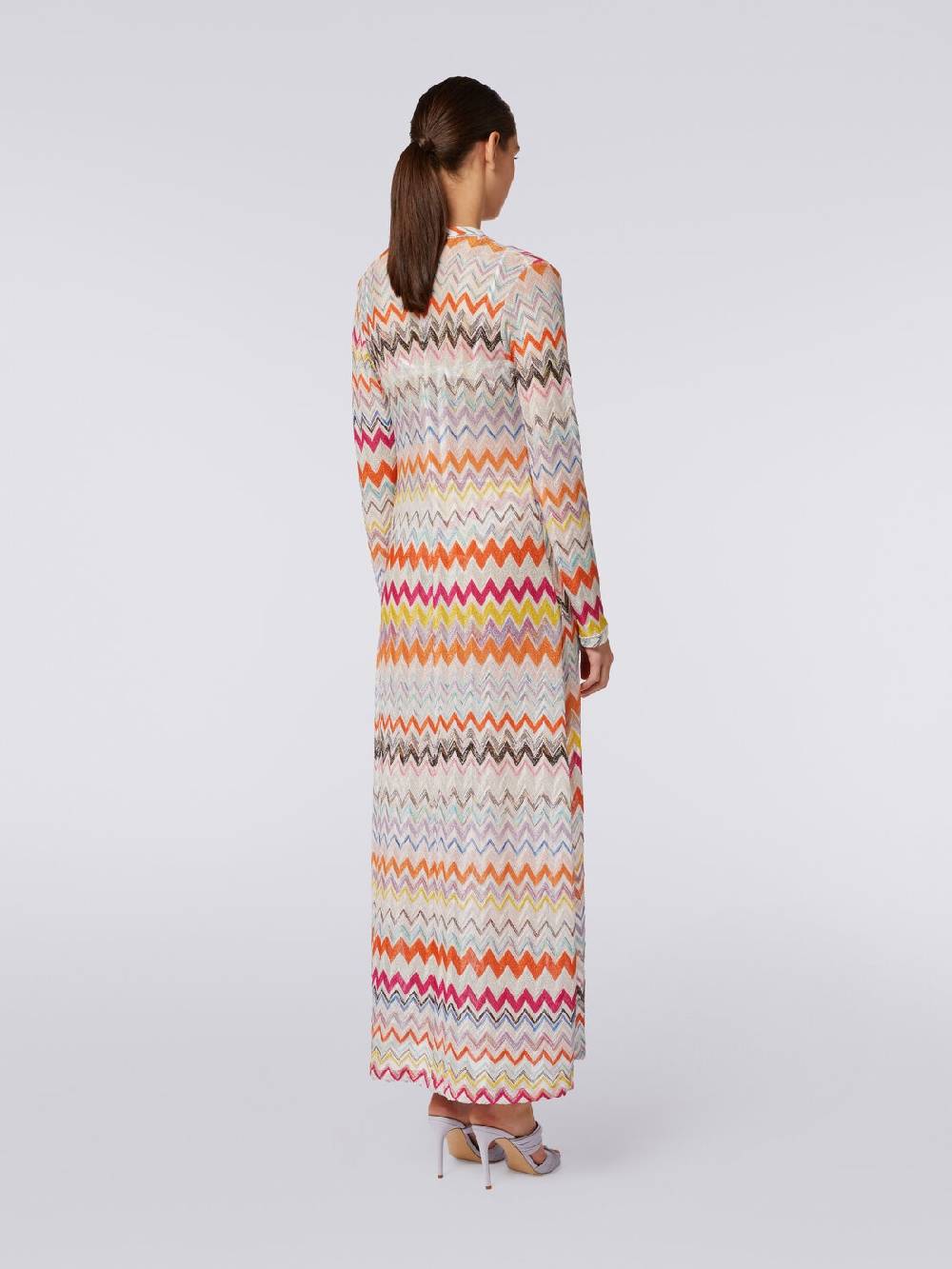 M Missoni Cardigan copricostume lungo con motivo zig zag e lurex Promozione Limitata