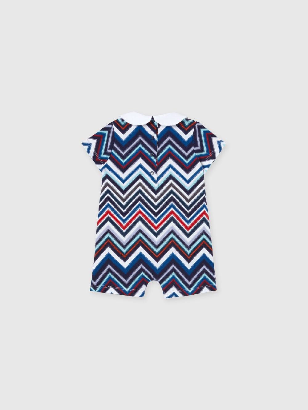 M Missoni Set due pezzi con tutina e zuccotto in cotone chevron Prezzo Ridotto
