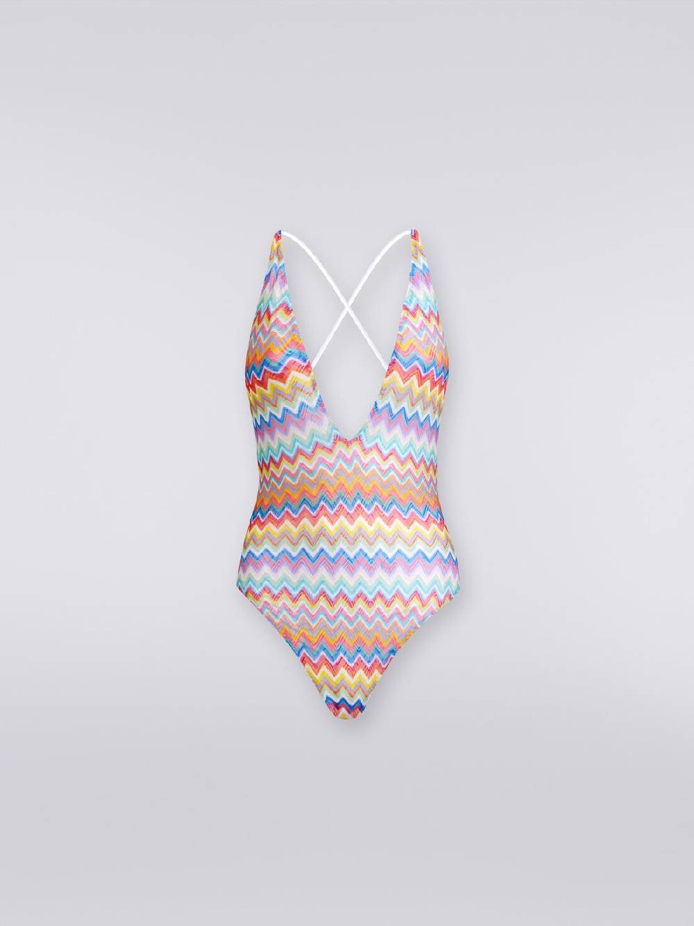 M Missoni Costume intero stampa zig zag con scollatura a V Economico