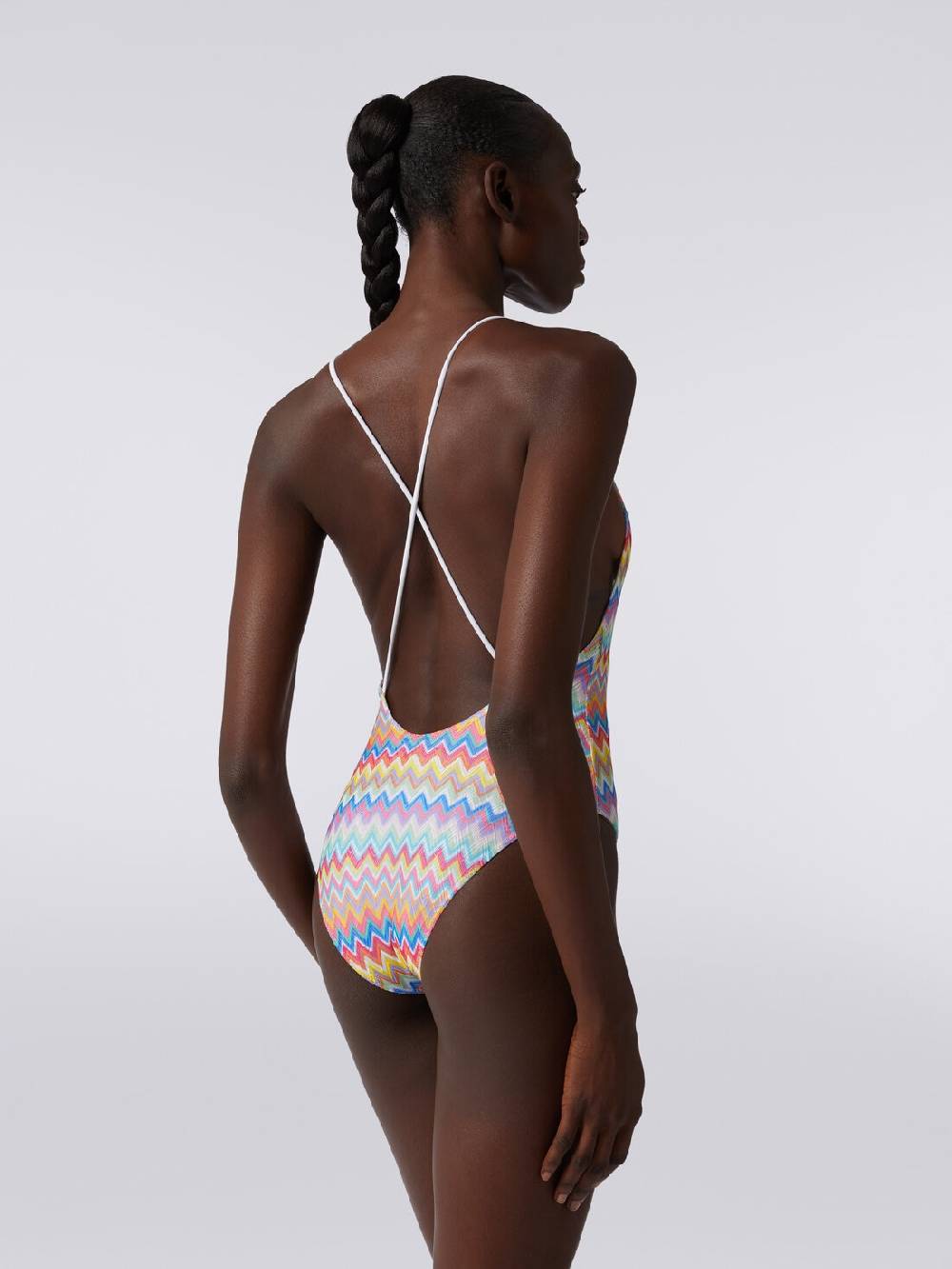 M Missoni Costume intero stampa zig zag con scollatura a V Economico