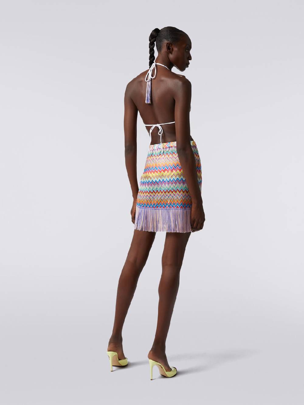 M Missoni Minigonna copricostume a portafoglio con frange Outlet