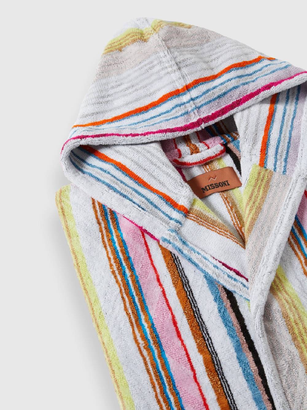 M Missoni Accappatoio Moonshadow in spugna di cotone con lurex Saldi Di Fabbrica