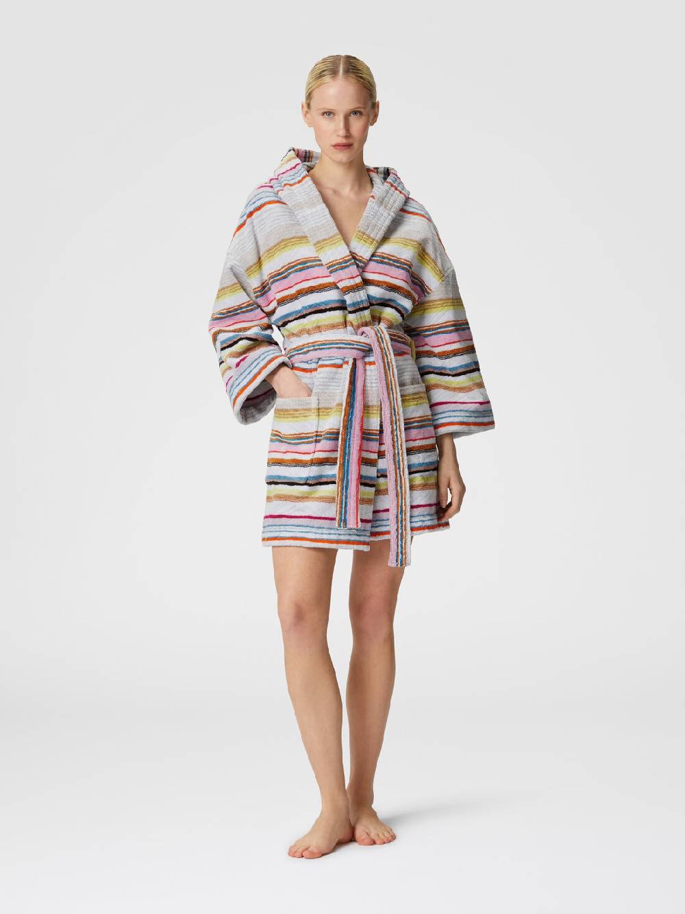M Missoni Accappatoio corto Moonshadow in spugna di cotone con lurex