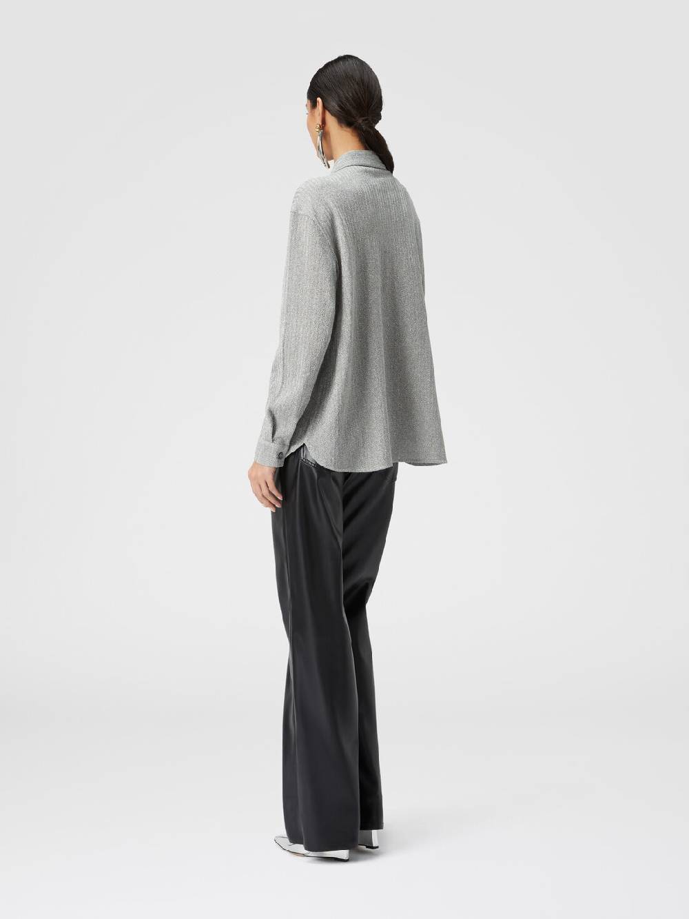 M Missoni Camicia oversize in cotone e viscosa lamé In Saldo