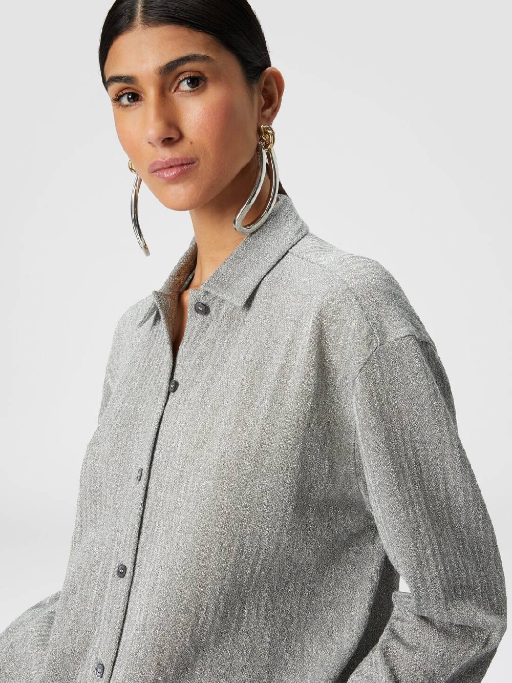 M Missoni Camicia oversize in cotone e viscosa lamé In Saldo