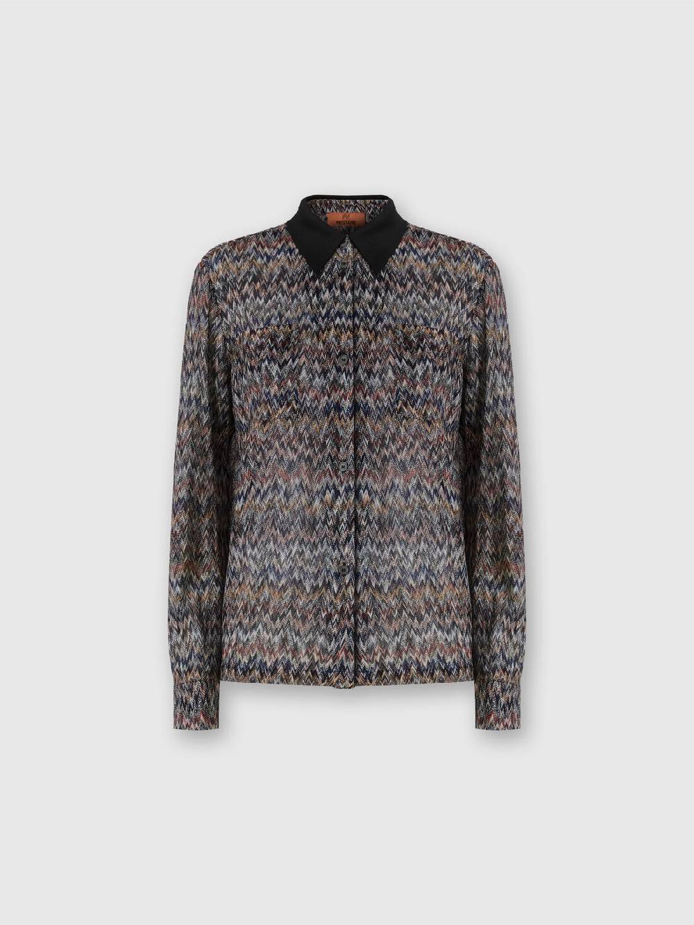 M Missoni Camicia in misto viscosa lamé Nuova