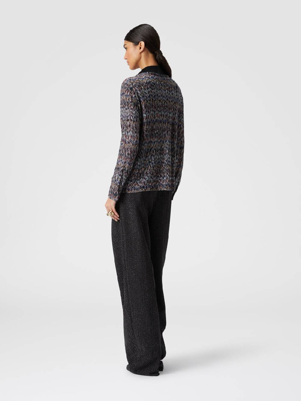 M Missoni Camicia in misto viscosa lamé Nuova
