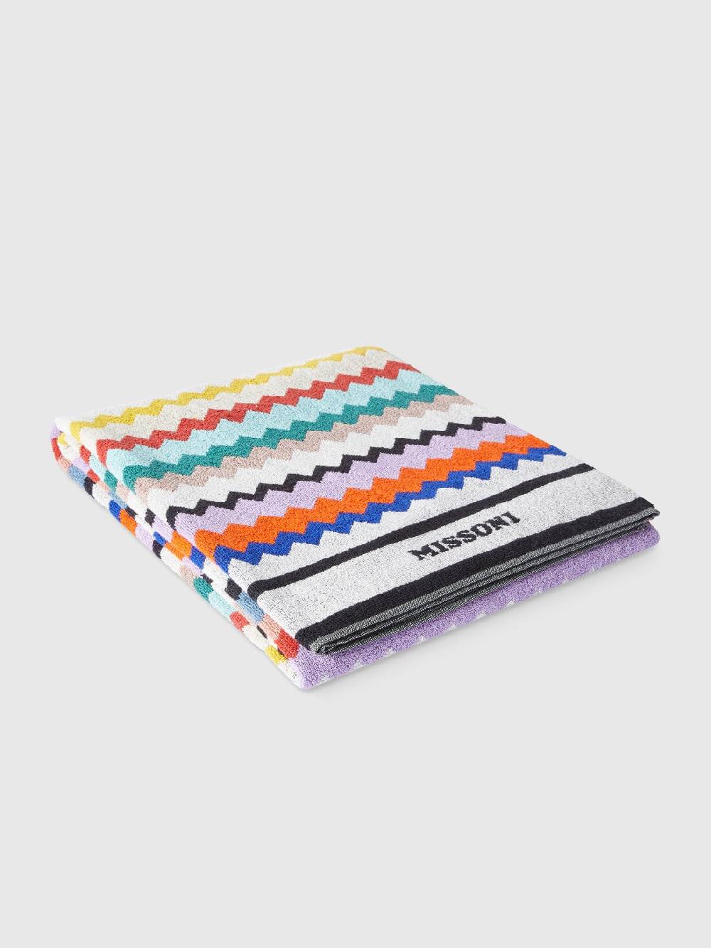 M Missoni Telo mare 100x180 cm Riverbero in spugna di cotone zig zag Prezzo di fabbrica